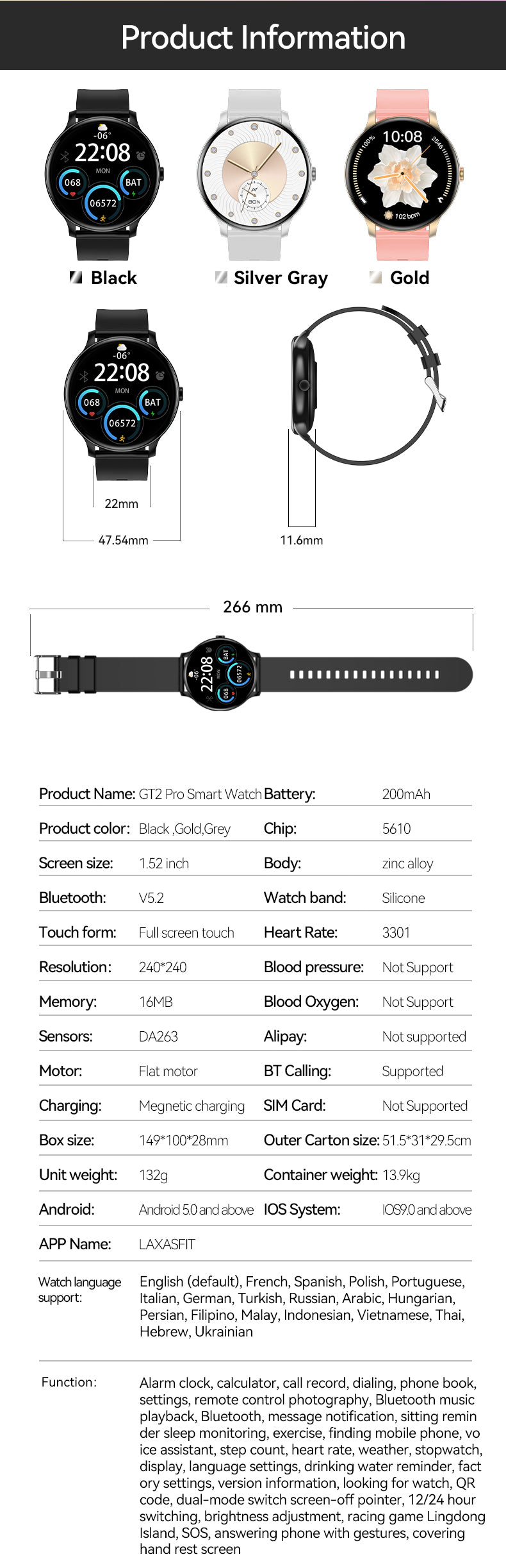 GT2 Pro Smart Watch