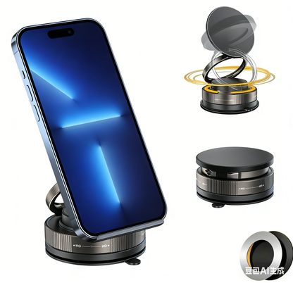 360° Black Magnetic Phone Holder
