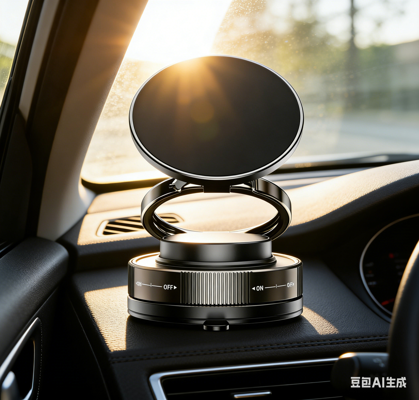 360° Black Magnetic Phone Holder