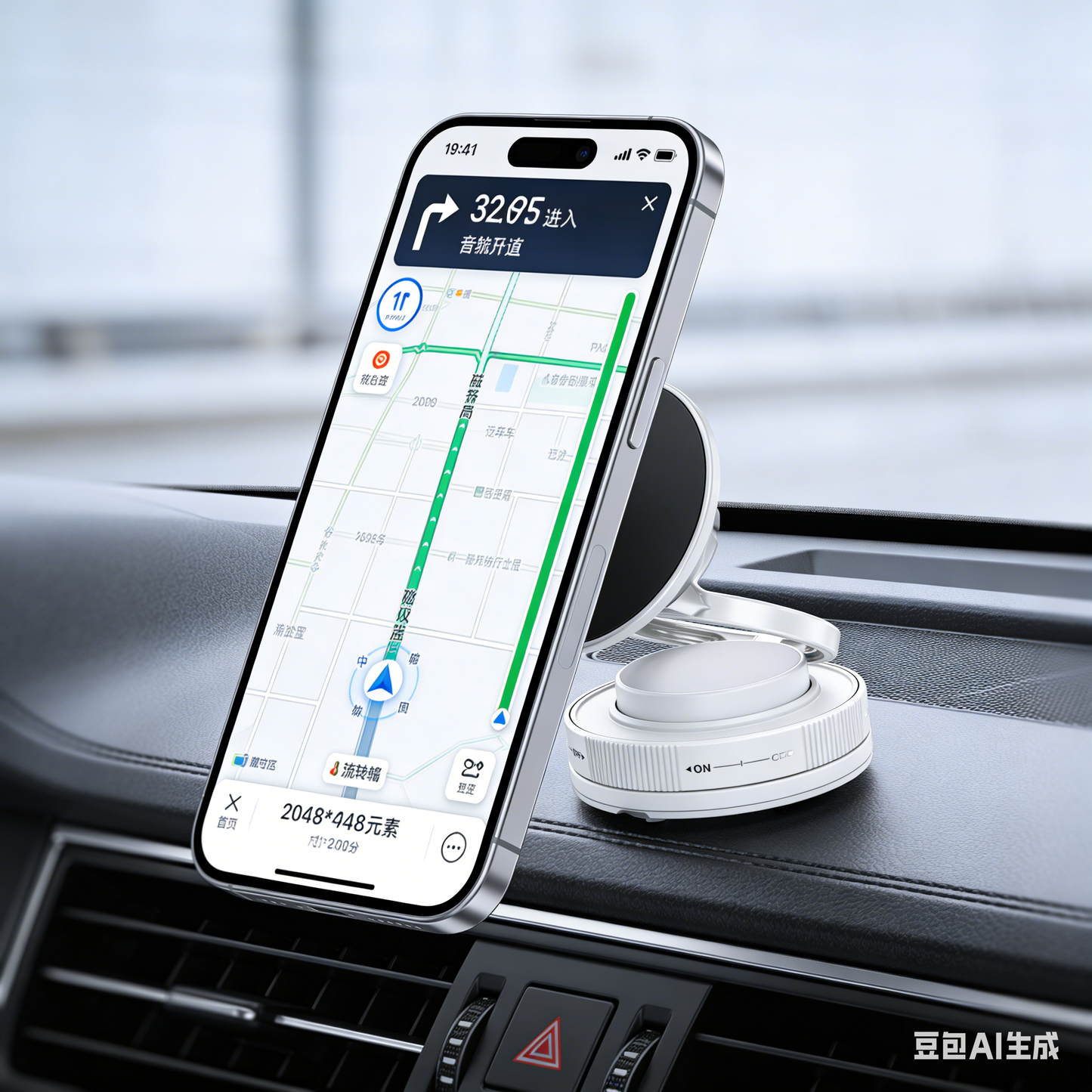 360° White Magnetic Phone Holder
