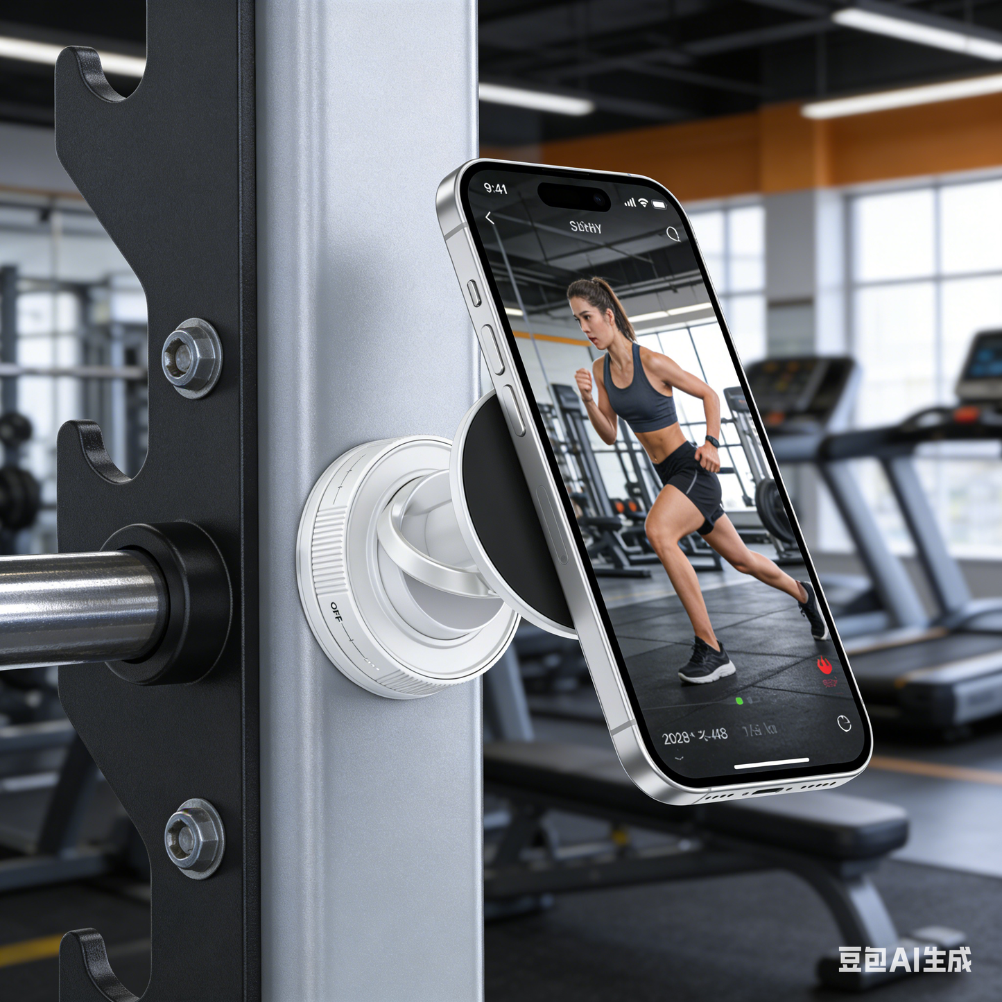 360° White Magnetic Phone Holder