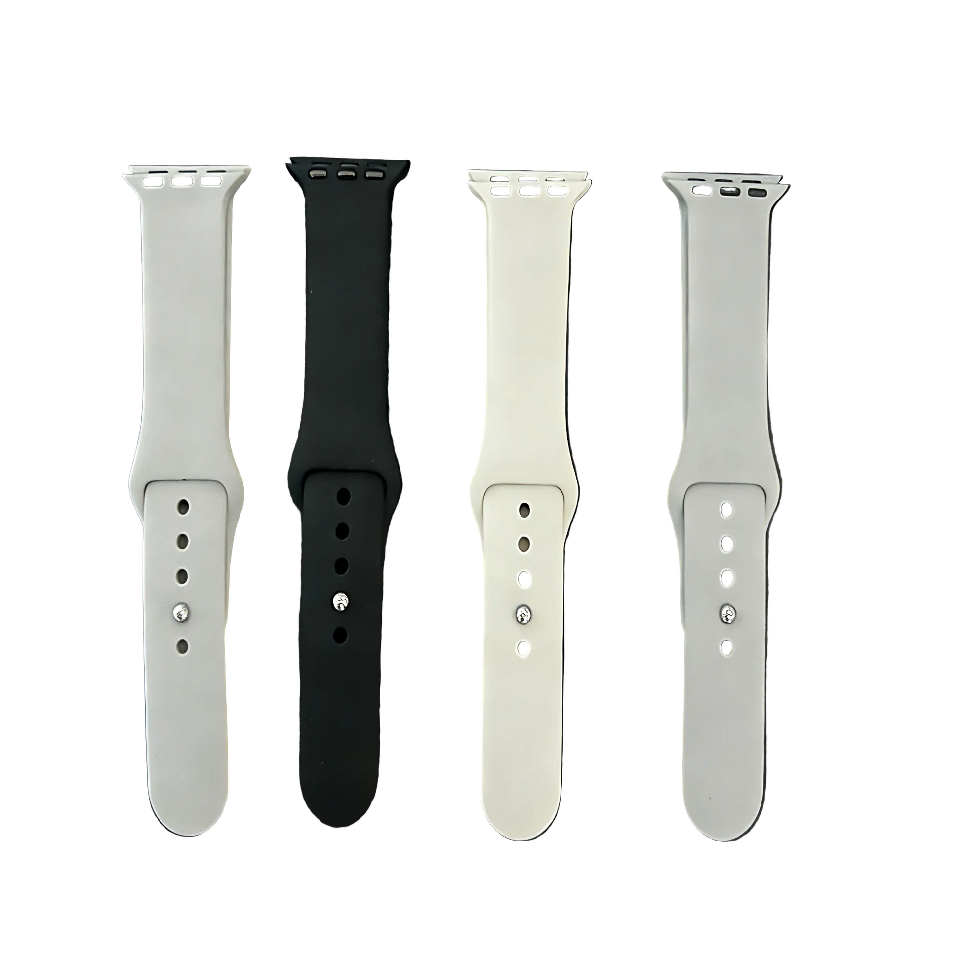 YT002 Mini Apple Smart Watch Replacement Silicone Bands, Multi-Color Options: Black, White, Grey, Light Grey