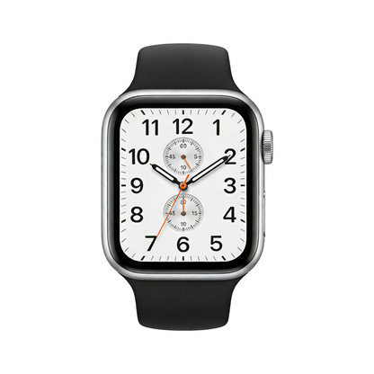 YT002 Mini Apple-Style Smart Watch, Black Band, IP67 Waterproof Fitness Smartwatch with Chronograph Display